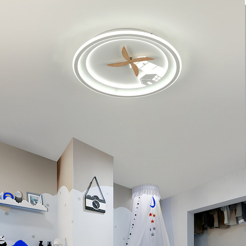 Jemya 15.8” Modern LED Flush Mount Ceiling Light with Remote Control