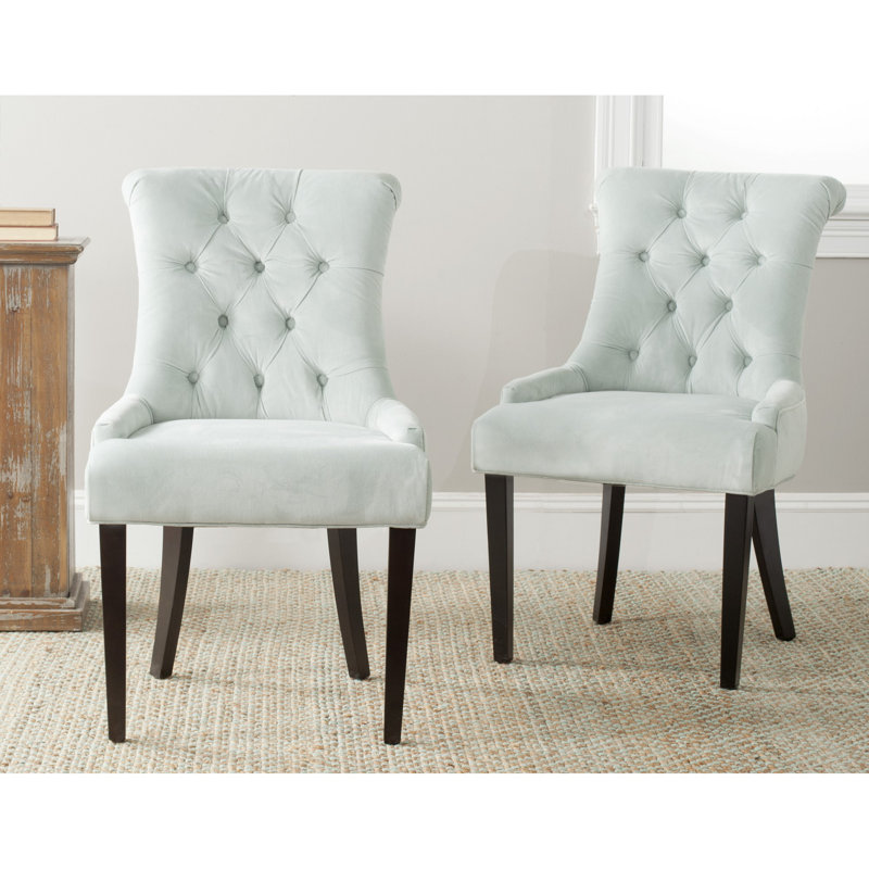 Bowie 19.7'' H Tufted Upholstered Side Chair, Light Blue