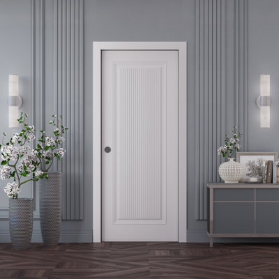 Sliding Pocket Door | IMPERIAL 1888 White Enamel | Kit Rail Hardware | Solid Wood Interior Bedroom Doors