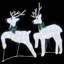 vidaXL LED Reindeers Fabric-1150694818