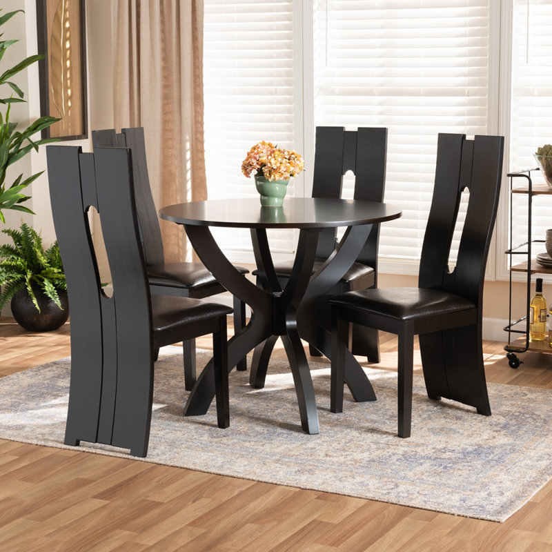 Aadishiv Counter Height Dining Set, 5, 29.90" H x 35.40" W