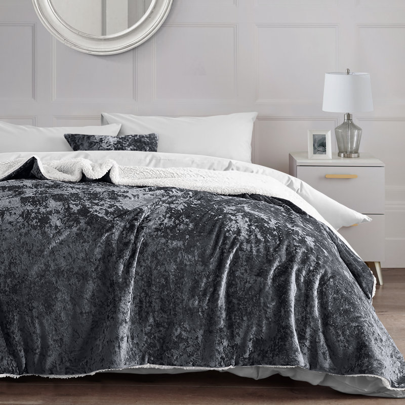 Episkopi Hand Woven Throw Blanket, Charcoal