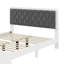 Ensemble de chambre à coucher 4 pièces avec grand lit tapissier avec lumières DEL, tables de chevet et commode-1026041163