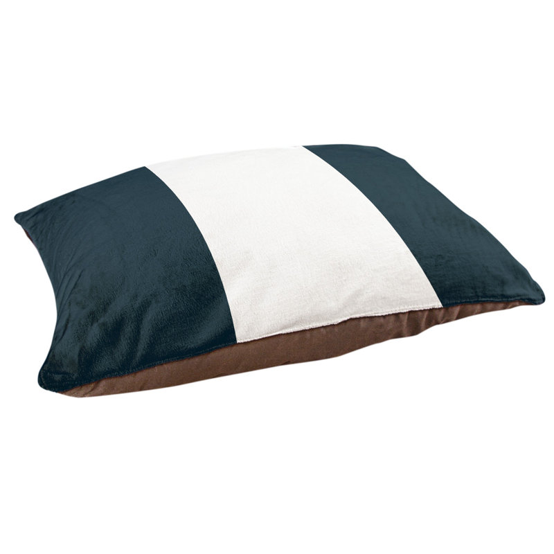Coussin Arizona, Petit (l 28 po x P 18 po x H 6 po), Bleu / blanc