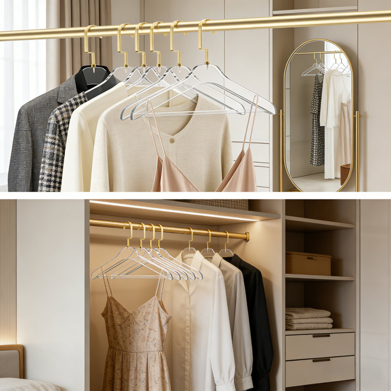 Paquet de 15 cintres robustes, idéal pour les robes, les pantalons, les costumes, les vestes et autres vêtements lourds, solution de rangement pour garde-robe peu encombrante