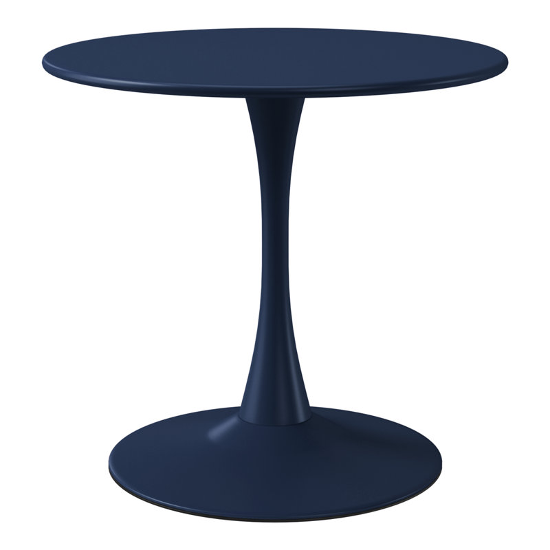 Outdoor Steel Dining Table, Navy Blue