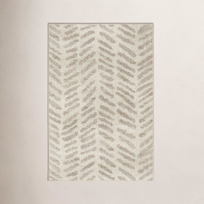 Rowley Grey Machine Washable Geometric Rug