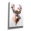 Art mural en toile Epic Graffiti «Deer Red-crocodile et fleurs» par Kajenna Art, 18 po x 26 po-117052324