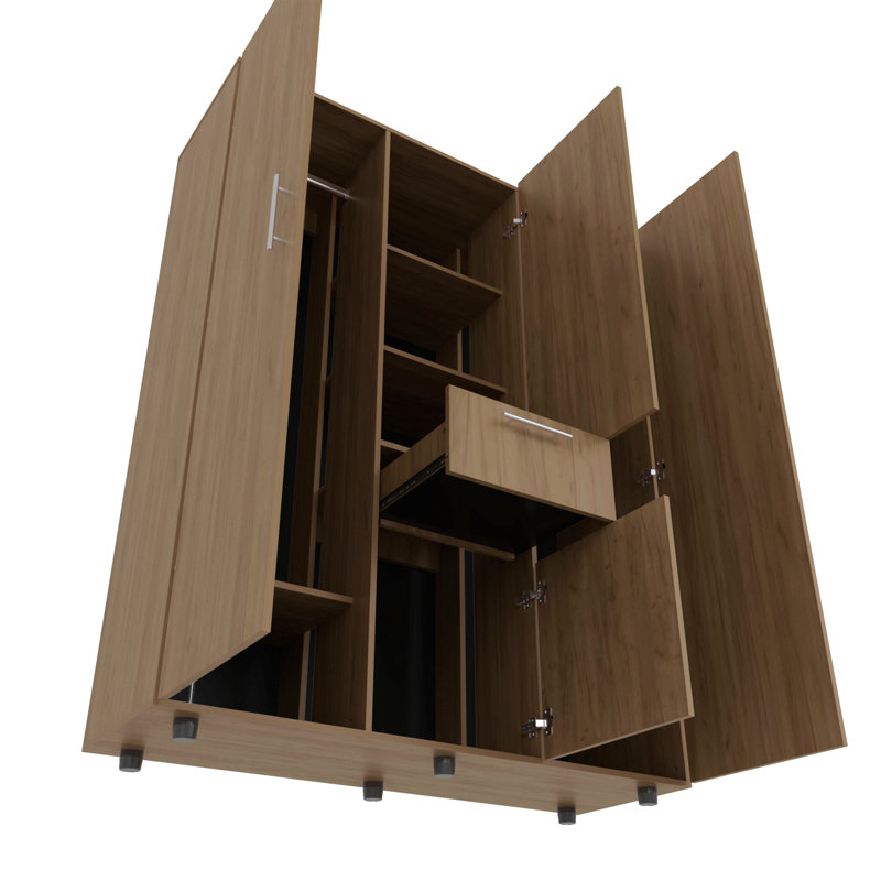 Armoire, 2 portes, 5 tablettes, 1 tiroir