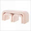Ensemble de 3 repose-pieds en forme de U avec repose-pieds pour le salon de la chambre à coucher, 44 + 16,5 pouces | Ourson rose-753048263