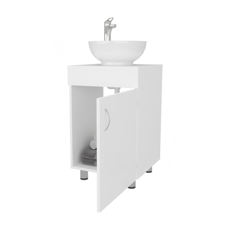 Meuble-lavabo avec meuble-lavabo intégré FM Furniture Loli, blanc, Blanc