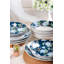 Service de table en porcelaine bleue 12 pièces 222 Fifth Nightingale - Service pour 4, ensemble de 4 assiettes et bols