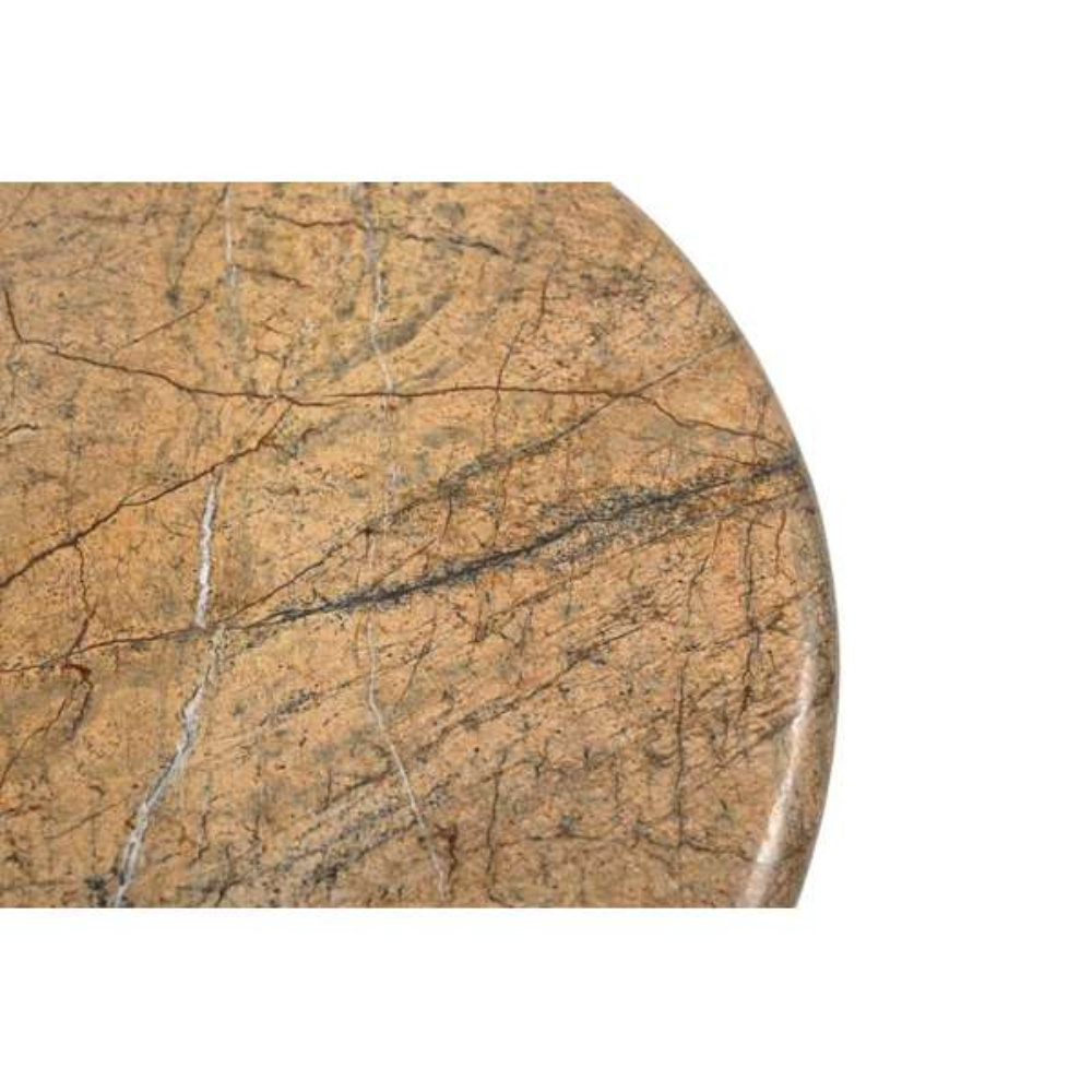 Aquitaine 16" Genuine Marble End Table, Amber