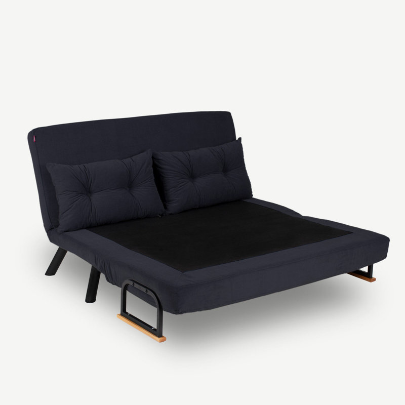 Thrugun 2 Seater Clic Clac Sofa Bed, Black