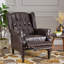 Fauteuil inclinable capitonné en tissu