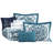 Blythe Blue/White Microfiber 10 Piece Comforter Set-1823592254