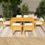 Ensemble repas d'extérieur 7 pièces avec coussins amovibles et trou pour parasol 7 pièces-1456852934
