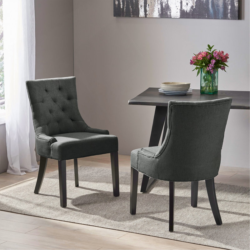 Chaise de salle à manger Cheney, Gris foncé