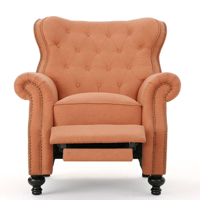 Lothrop Recliner, Orange 100% Polyester Duplicate