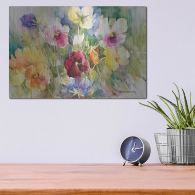 «Pansies Posing» par Annelein Beukenkamp, art mural en métal