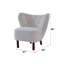 Fauteuil d'appoint en sherpa blanc