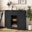 Buffet de 35,4 po de largeur avec 3 tiroirs et 3 tablettes réglables, armoire avec 2 portes, armoire d'appoint-106349615