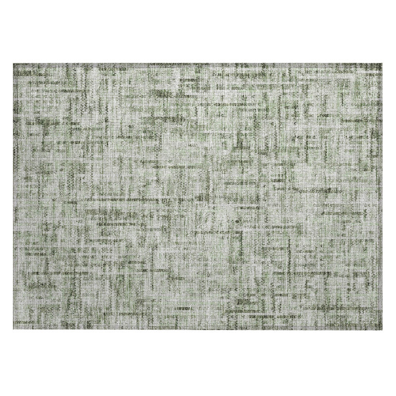 Machine Washable Indoor/Outdoor Bernadette ACN2130 Striped Rug, Rectangle 1'8" x 2'6"