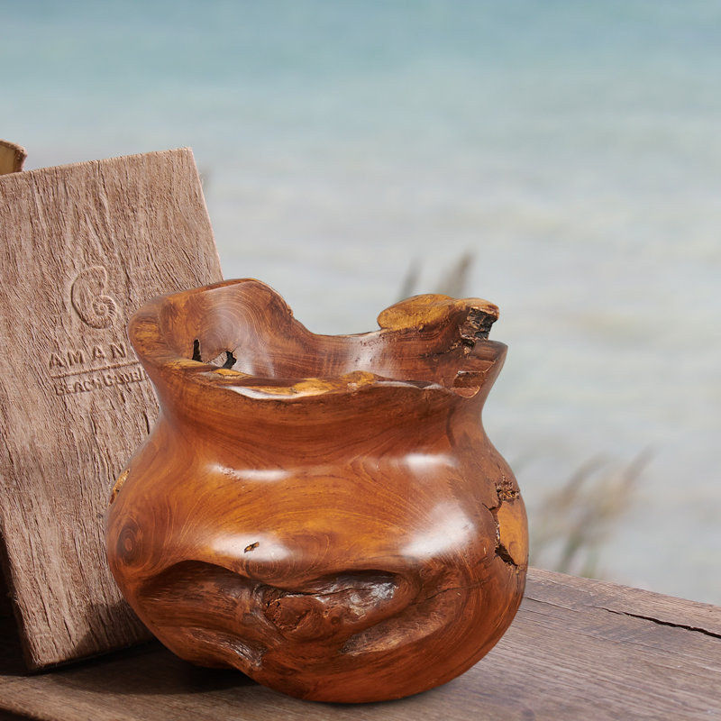 Handmade Solid Wood Table Vase