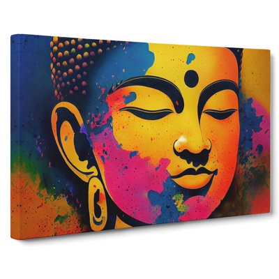 Colourful Buddha Vol.3 Abstract - Wrapped Canvas