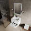 Ensemble de meuble-lavabo simple l 24 po x P 18 po, plateau en acrylique, miroir 18 po et robinet chromé Castor-104788051