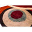 Tapis beige / rouge / orange noué à la main de haute qualité