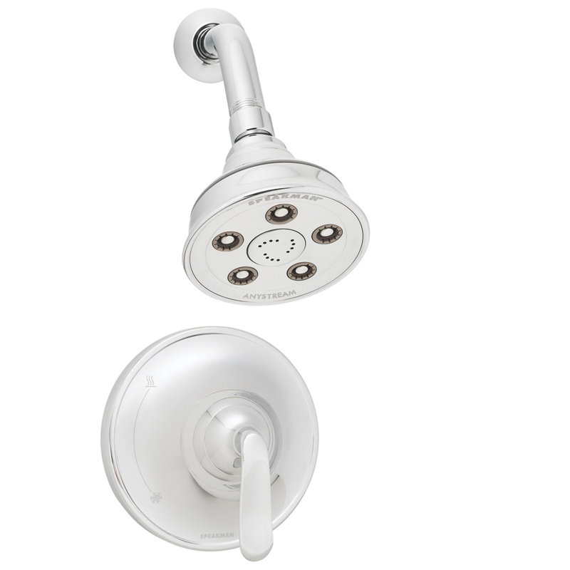 Caspian Temperature Control Shower Faucet, Polished Chrome