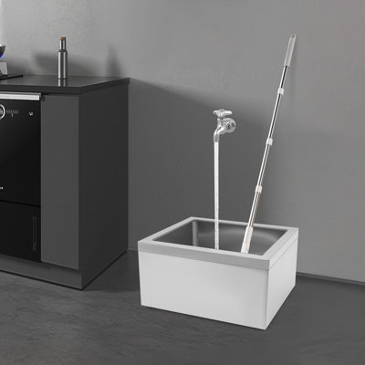 22X19x11.22” Stainless Steel Floor Mop Sink