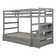Hanan Twin Over Twin Solid Wood Standard Bunk Bed with Bookcase by Harriet Bee