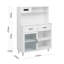 Buffet polyvalent Fancy Design, peut être utilisé dans la salle à manger, la cuisine. Cadre en bois massif blanc