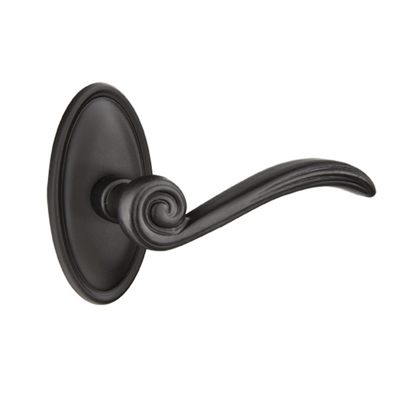 Faux levier de porte double avec rosette Medici, Dos plat, Droite