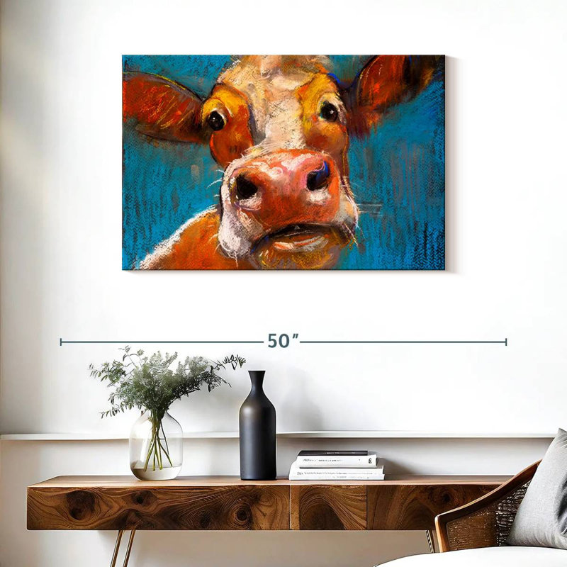 Brampt Yellow Cow, 24" H x 36" W