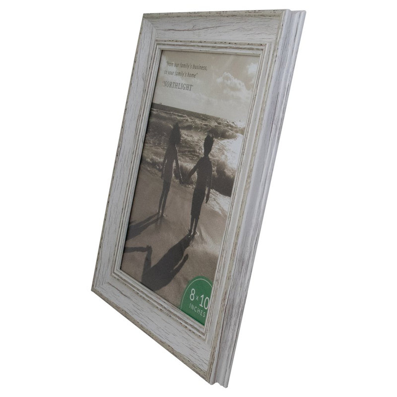 Cadre de table blanc vieilli, 5 po x 7 po