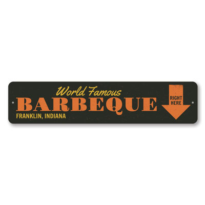 Plaque en aluminium pour barbecue World Famous