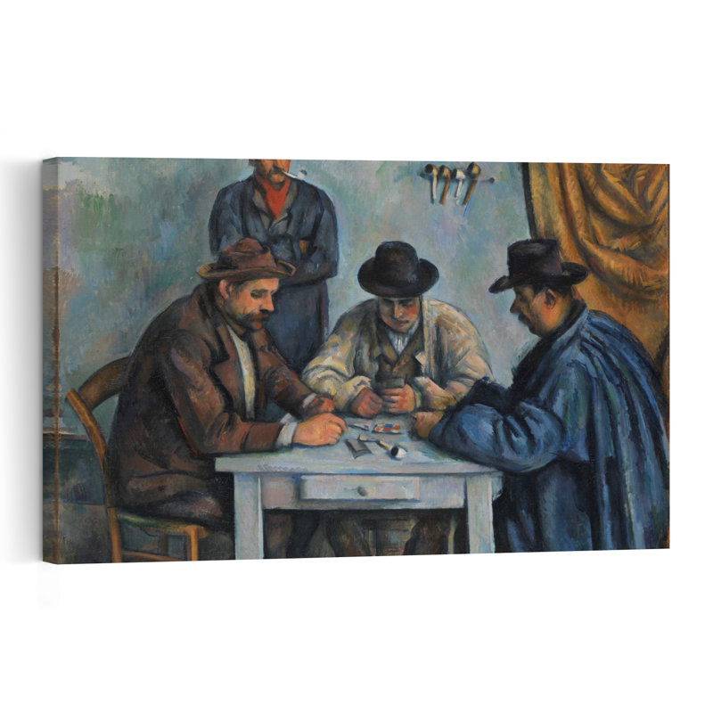 Les Joueurs de cartes, 1890-1892, estampe d'art mural contemporain abstrait impressionniste, H 12 po x l 18 po