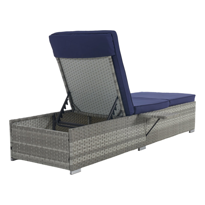 OUTDOOR  SOFA  PE RATTAN FURNITURE  DECK CHAIR GRAY RATTAN