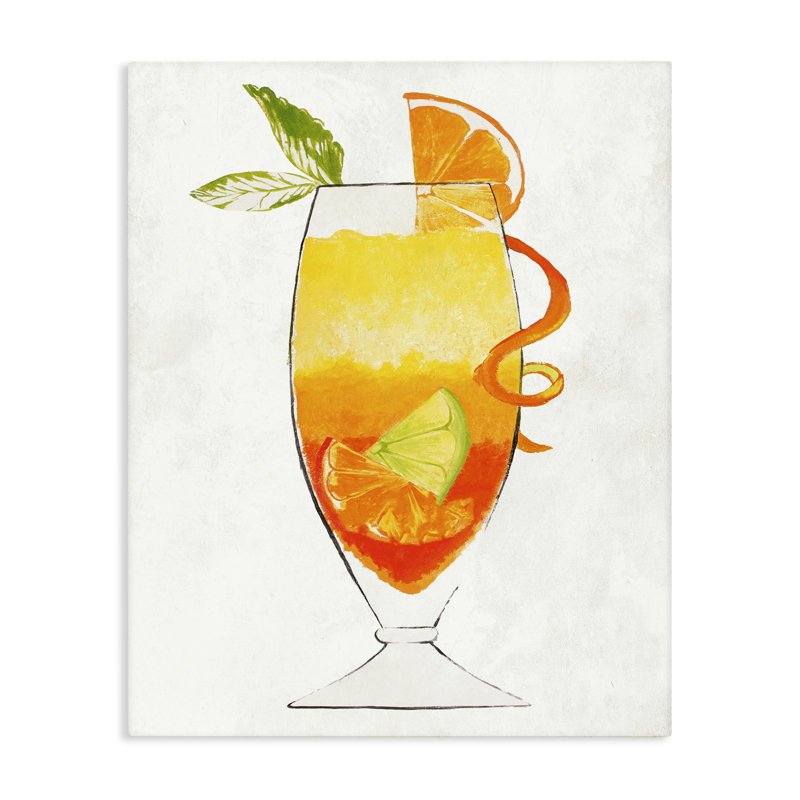Summer Cocktail Orange Fruit Canvas, design by Lorenzo Collective, 40" H x 30" W