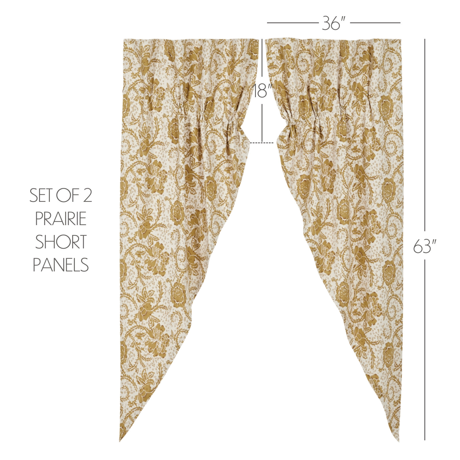Room Darkening 100% Cotton Curtain, 36" W x 63" L 