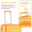 Ensembles de valises 4 pièces (14/20/24/28) Valise extensible légère et durable en PP