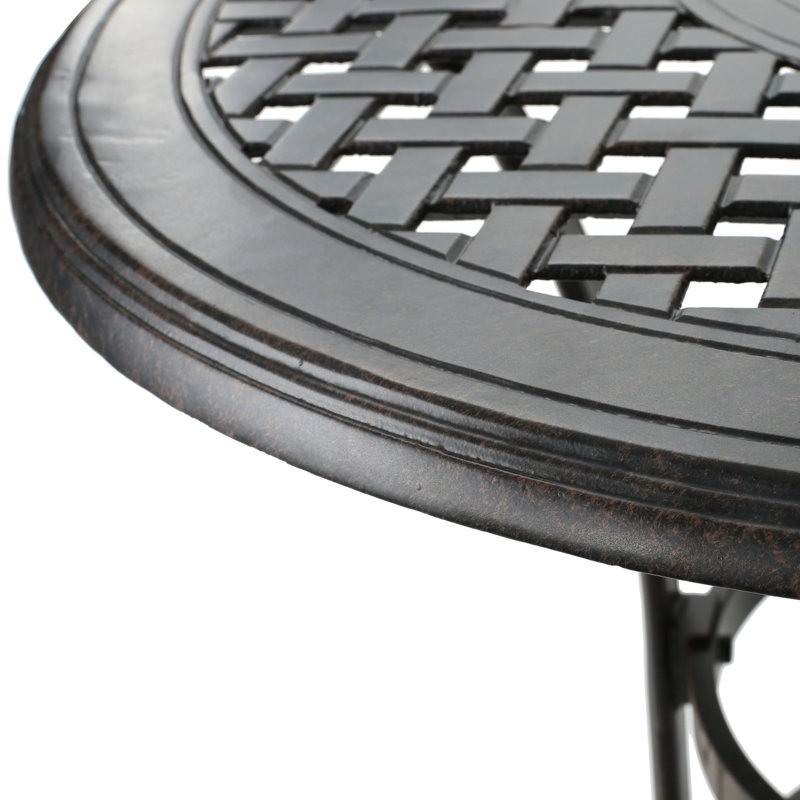 Cast Aluminium Bar Table, Pattern, Ideal For Patio Elegance, Outdoor Settings
