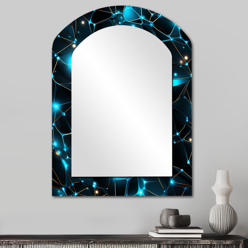 Miroir mural bleu Quantum Matrix Vision, 34 po x 25 po
