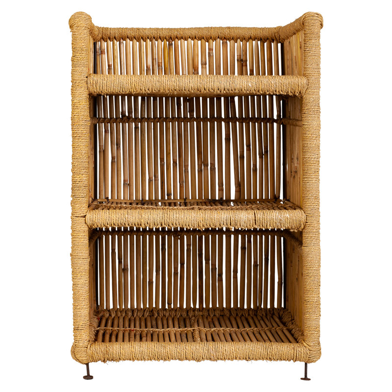 Mershon 75cm H x 51cm W Brass Step Bookcase