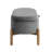 Elegant Gray Corduroy Storage Bench With Strong Wood Legs And Versatile Function Mid-Century Inspired Leg Base Option-128380952