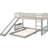 Gray Twin Over Bunk Bed With Slide - Quality Solid Wood Build For Fun And Function In Includes Enhanced Functionality