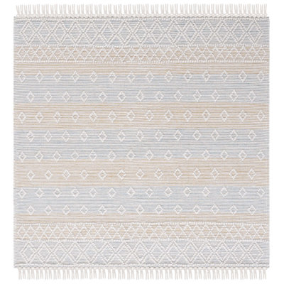 Abad Geometric Hand-Loomed Light Blue/Yellow Area Rug